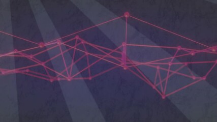 Poster - Animation of interconnected red lines and nodes forming network on dark background