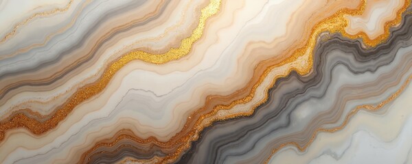 Aufkleber - Abstract background featuring gold, beige, grey marble stone texture. Luxurious design with veins, neutral tone. Ideal for interior design, decor, art projects, elegant stylish backgrounds.