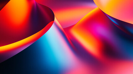Poster - Abstract background with flowing shapes and vibrant colors creating a dynamic and fluid composition