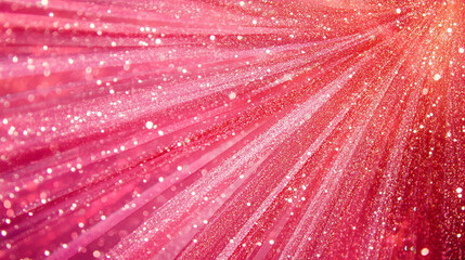 Poster - A radial burst of pink and red glitter with bokeh lights creating a festive and vibrant background