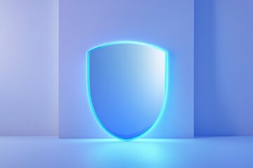 Poster - Secure graphic layouts for advertising with illuminated shield design