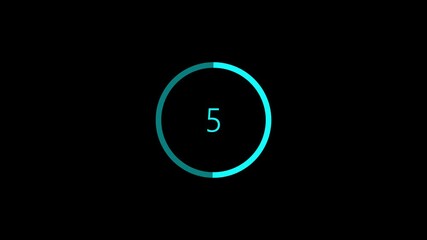 Digital loading or progress complete animated on a black background