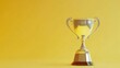 © xoan - Silver trophy on yellow background, success concept
