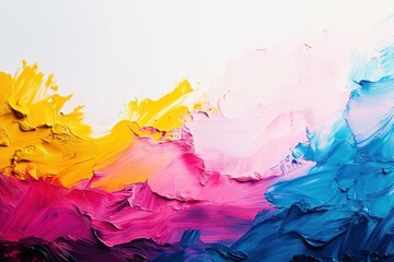Poster - Bright colored abstract background featuring a mix of vivid hues like pink, yellow, and blue for creative projects and designs