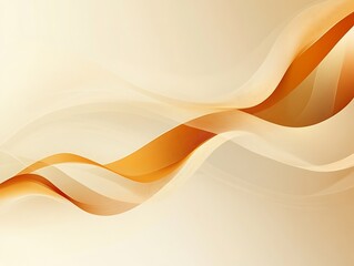 Aufkleber - Abstract Orange and White Swirling Smoke Design Background With Smooth Curves and Lines
