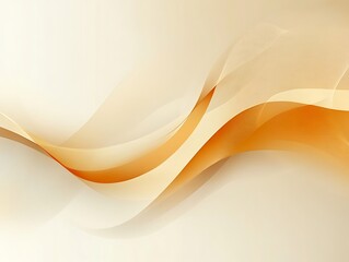 Aufkleber - Abstract Orange and White Swirling Smoke Design Background With Smooth Curves and Lines