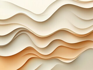 Aufkleber - Abstract Wave Patterns with Layered Beige and Brown Textures