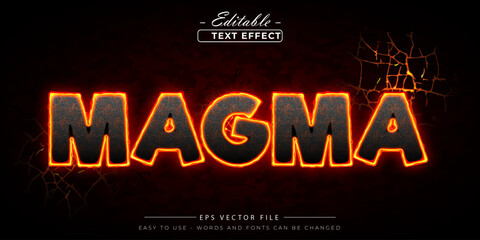 Poster - Magma editable text effect.