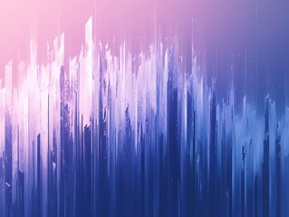 Aufkleber - abstract digital artwork featuring a vertical layout with a gradient background transitioning from soft pink to deep blue consists of elongated, vertical shapes resembling icicles or stalactites