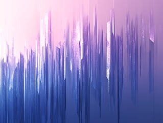 Aufkleber - abstract digital artwork featuring a vertical layout with a gradient background transitioning from soft pink to deep blue consists of elongated, vertical shapes resembling icicles or stalactites
