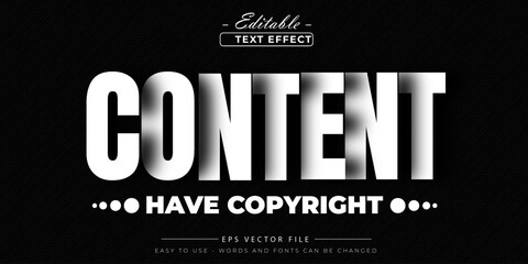 Content editable text effect.