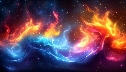 cosmic fire, nebula, galaxy
