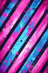 Poster - Abstract diagonal stripe pattern with vibrant cosmic color gradients