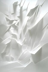 Aufkleber - Abstract White Fractured Surfaces - A Modern and Minimalist Design