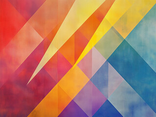 Poster - Abstract Colorful Geometric Background with Triangle and Diamond Shapes