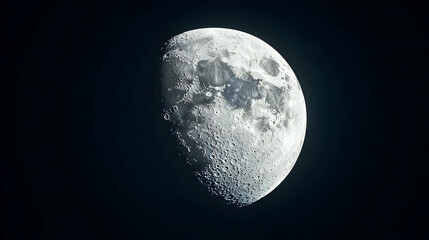 Wall Mural - Pixelated Half Moon Against Dark Night Sky