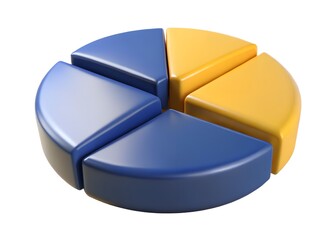 Aufkleber - Pie Chart: A visually appealing pie chart breaks down data into easily digestible segments. perfect for illustrating business strategies, marketing statistics, and project overviews.