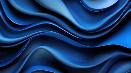 Poster - A blue wave with a pattern of blue and white