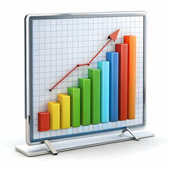 Poster - business graph with arrow