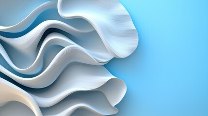 Poster - A blue background with white waves on it