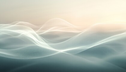 Poster - Abstract wavy background illustration, digital art with smooth gradient colors