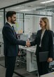 © AlfaSmart - Professional business meeting in modern office setting