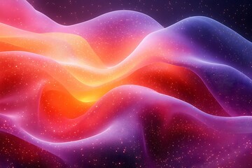 abstract colorful background with waves and stars.