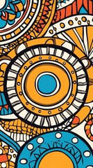Poster - A colorful pattern composed of circles creating an engaging and playful visual experience for viewers
