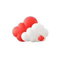 Fototapete - Luxurious silky smooth cloud icon with a high tech digital aesthetic featuring a seamless fluid shape and delicate light reflections on a clean white background