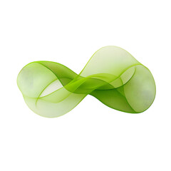 Poster - Mesmerizing abstract composition featuring a smooth flowing green wave pattern with a dynamic rippling effect and a soft ethereal