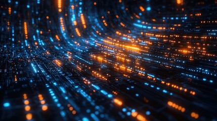 Aufkleber - Binary data processing for cyber security and computing technology. Binary code background, 8k Resolution