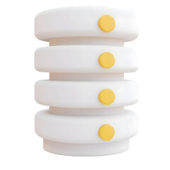 Fototapete - A minimalist and elegant 3D icon featuring a well defined and structured cylinder with smooth layered sections representing cloud or local storage in a professional digital interface