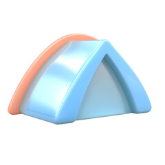 Aufkleber - A simple and modern camp tent icon with a minimal design optimized for website UI and featuring a structured balanced layout against a white transparent background