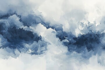 Wall Mural - abstract blue and white cloudy sky background for design projects