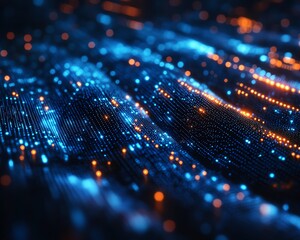 Poster - A dynamic abstract tech background featuring encrypted data streams