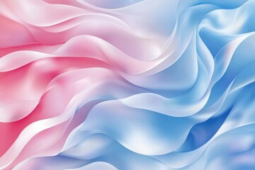 Wall Mural - soft waves of pink and blue flowing abstract background design