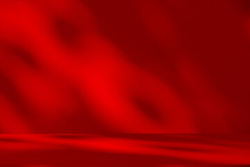 Poster - Wall interior background, studio and backdrops show products.with shadow from window color Red background for text insertion and presentation product	