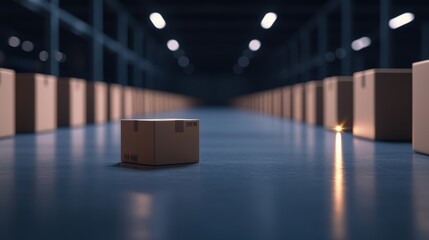 Poster - operation logistics team tracking shipments and inventory in a distribution center.