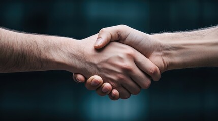 Poster - trading hands exchanging business documents in a trading deal.