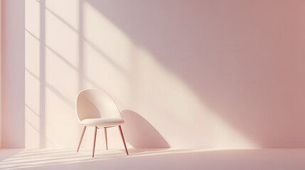 Poster - Serene moment in natural light, minimalist space with light tones, cozy setting perfect for relaxation or meditation.