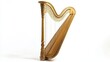 © Hungarian - A golden ornate harp against a bright white backdrop