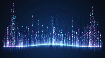 Fototapete - Dynamic data visualization digital space graphic design abstract high-tech conceptual