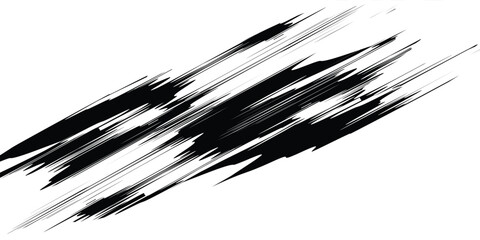 Wall Mural - Black brush stroke set isolated on white background. Trendy brush stroke vector for black ink paint, grunge backdrop, dirt banner, watercolor design and dirty texture. Brush stroke vector illustration