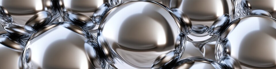 Aufkleber - Abstract Metallic Sphere Cluster