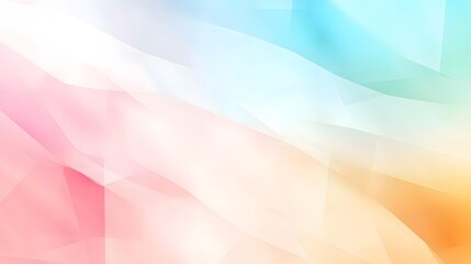 Poster - A tranquil background featuring a smooth transition of pastel hues from cool seafoam and lavender tones to warm peach and amber shades with a delicate blurred finish