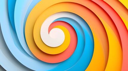 Fototapete - A vibrant and dynamic abstract design featuring overlapping circular gradients in a range of bold contrasting hues that create a mesmerizing optical illusion effect and a sense of depth and movement