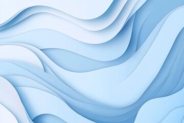 Aufkleber - Abstract  blue wavy layered design