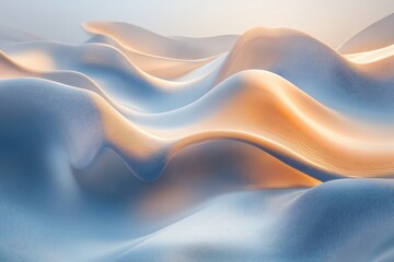 Aufkleber - Abstract landscape of soft, flowing, undulating textures in light pastel colors