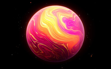 Wall Mural - abstract colorful planet in the universe