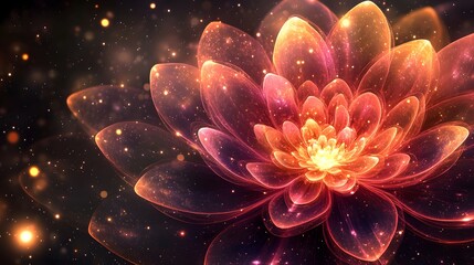Poster - Stunning flower with a shimmering star in the background creating a magical celestial scene of natural beauty